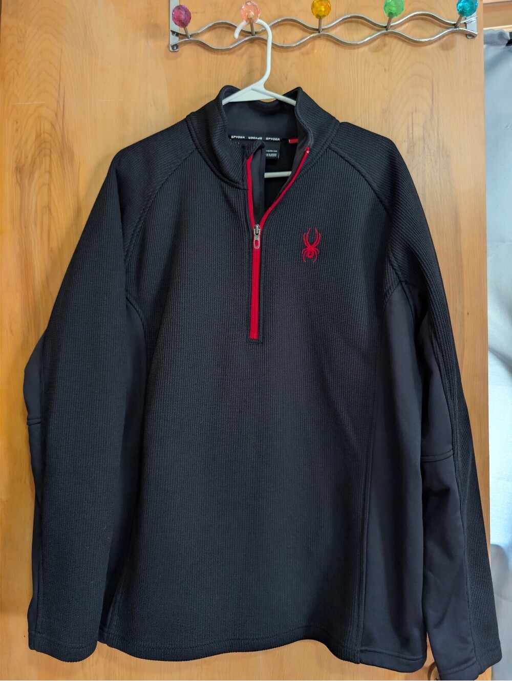Spyder Men's Black Half-Zip Pullover Fleece Jacket XL